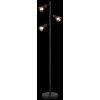 Globo lighting Satella floor lamp black, 3-light sources