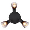 Globo lighting Satella ceiling light, ceiling spotlight, wall light, wall spotlight black, 3-light sources