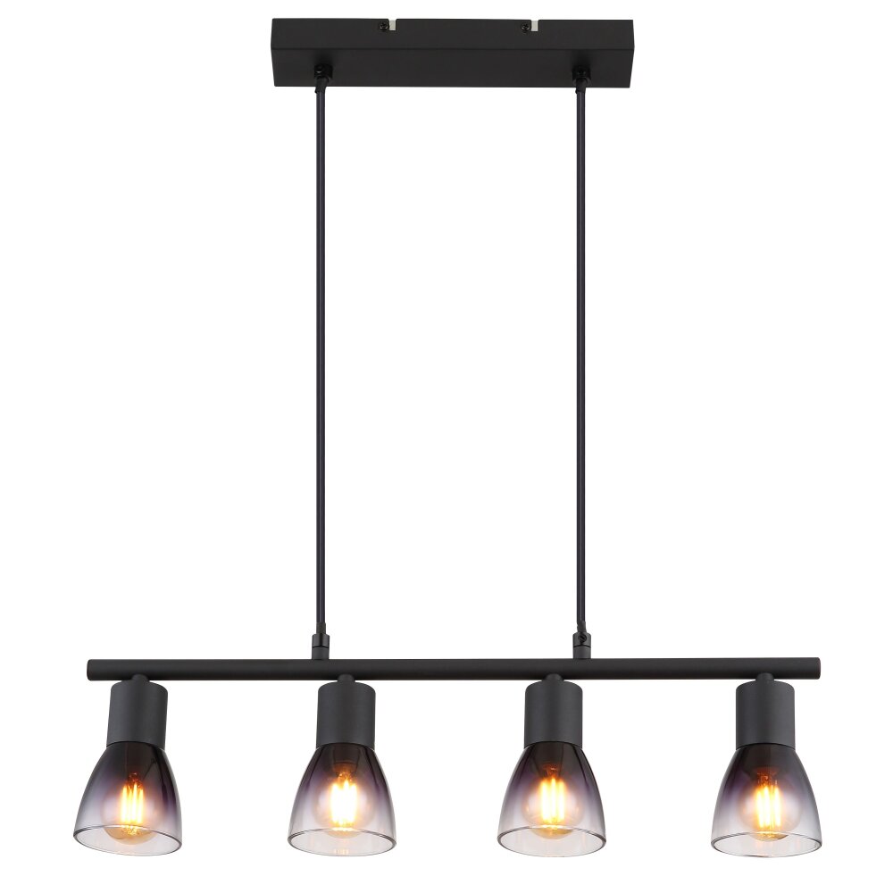 Globo lighting Satella hanging light black, 4-light sources