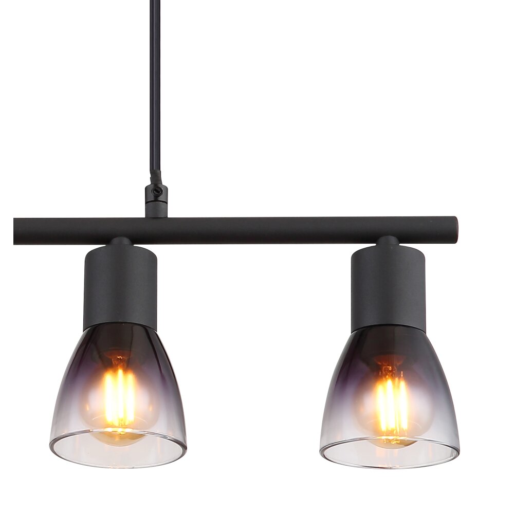Globo lighting Satella hanging light black, 4-light sources