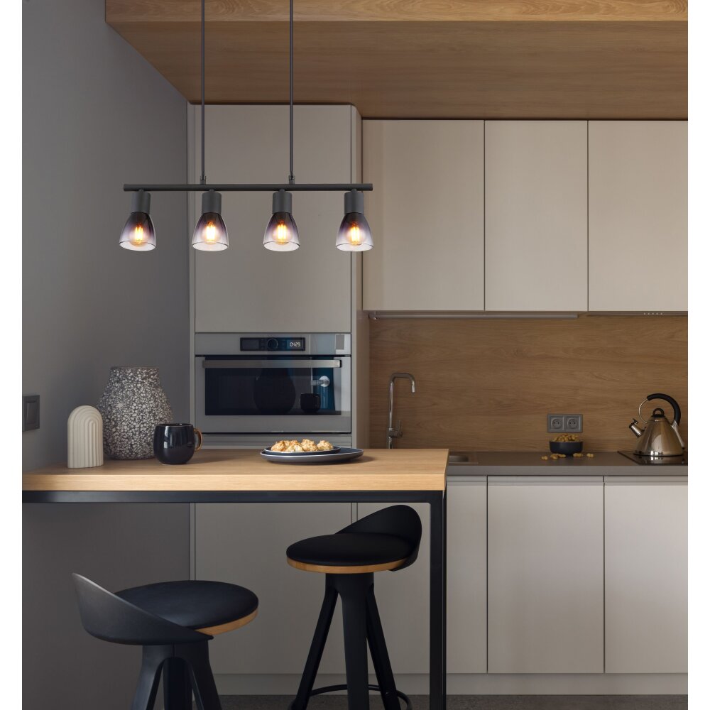 Globo lighting Satella hanging light black, 4-light sources