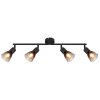 Globo lighting Satella ceiling light, ceiling spotlight, wall light, wall spotlight black, 4-light sources