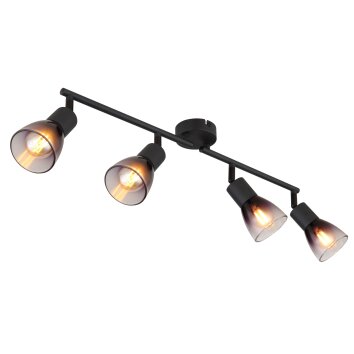 Globo lighting Satella ceiling light, ceiling spotlight, wall light, wall spotlight clear, Smoke-coloured, 4-light sources