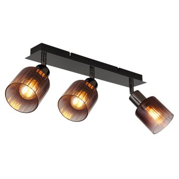 Globo lighting Satella ceiling light, ceiling spotlight, wall light, wall spotlight chrome, black, 3-light sources