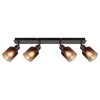 Globo lighting Satella ceiling light, ceiling spotlight, wall light, wall spotlight chrome, black, 4-light sources