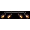 Globo lighting Satella ceiling light, ceiling spotlight, wall light, wall spotlight chrome, black, 4-light sources