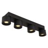 Globo lighting Rae ceiling light LED black, 4-light sources