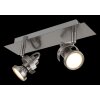 Globo lighting Verpax ceiling light, ceiling spotlight, wall light, wall spotlight matt nickel, 2-light sources