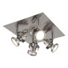 Globo lighting Verpax ceiling light, ceiling spotlight, wall light, wall spotlight matt nickel, 4-light sources