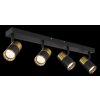 Globo lighting Brisbon ceiling light, ceiling spotlight, wall light, wall spotlight black, 4-light sources