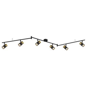 Globo lighting Brisbon ceiling light, ceiling spotlight, wall light, wall spotlight black, 6-light sources