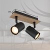 Globo lighting Linca ceiling light, ceiling spotlight, wall light, wall spotlight Ecru, black, 2-light sources