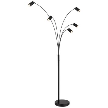 Globo lighting Robby floor lamp black, 5-light sources