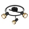 Globo lighting Mason ceiling light, ceiling spotlight, wall light, wall spotlight chrome, black, 3-light sources