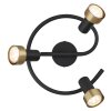 Globo lighting Mason ceiling light, ceiling spotlight, wall light, wall spotlight chrome, black, 3-light sources