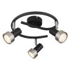 Globo lighting Mason ceiling light, ceiling spotlight, wall light, wall spotlight chrome, black, 3-light sources