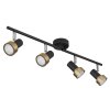 Globo lighting Mason ceiling light, ceiling spotlight, wall light, wall spotlight chrome, black, 4-light sources