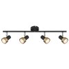 Globo lighting Mason ceiling light, ceiling spotlight, wall light, wall spotlight chrome, black, 4-light sources