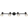 Globo lighting Mason ceiling light, ceiling spotlight, wall light, wall spotlight chrome, black, 4-light sources