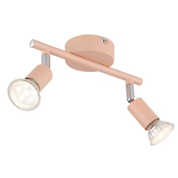 Globo lighting Matrix ceiling light, ceiling spotlight, wall light, wall spotlight pink, 2-light sources