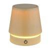 Globo lighting Carlos table lamp LED chrome, sand-coloured, 1-light source