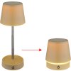 Globo lighting Carlos table lamp LED chrome, sand-coloured, 1-light source