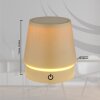 Globo lighting Carlos table lamp LED chrome, sand-coloured, 1-light source