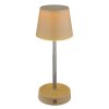 Globo lighting Carlos table lamp LED chrome, sand-coloured, 1-light source