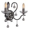 Globo lighting Camila wall light chrome, black, 2-light sources