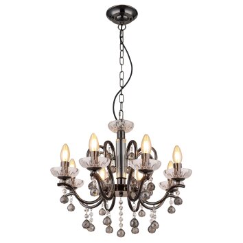 Globo lighting Camila chandelier chrome, black, 8-light sources