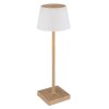 Globo lighting Gregoir table lamp LED Dark wood, Ecru, 1-light source