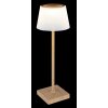 Globo lighting Gregoir table lamp LED Dark wood, Ecru, 1-light source