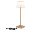 Globo lighting Gregoir table lamp LED Dark wood, Ecru, 1-light source