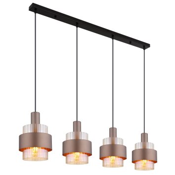 Globo lighting Milley hanging light black, 4-light sources