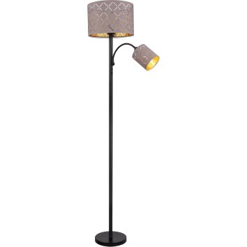 Globo lighting Sunna floor lamp black, 1-light source