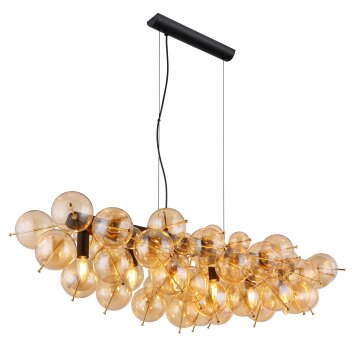 Globo lighting Udo hanging light gold, black, 6-light sources