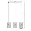 Globo lighting Gorley hanging light black, 3-light sources