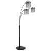 Globo lighting Gorley floor lamp black, 3-light sources