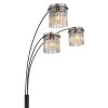 Globo lighting Gorley floor lamp black, 3-light sources