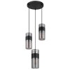 Globo lighting Scarfina hanging light black, 3-light sources