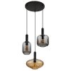 Globo lighting Valletta hanging light black, 3-light sources