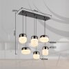 Globo lighting Cristallica hanging light LED anthracite, 1-light source