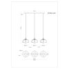 Globo lighting Jella hanging light black, 3-light sources