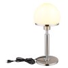 Globo lighting Haku table lamp chrome, matt nickel, 1-light source