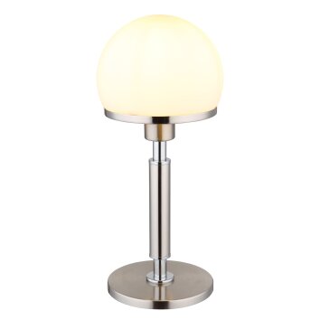 Globo lighting Haku table lamp chrome, matt nickel, 1-light source