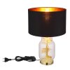 Globo lighting Ginko table lamp brass, transparent, clear, 1-light source