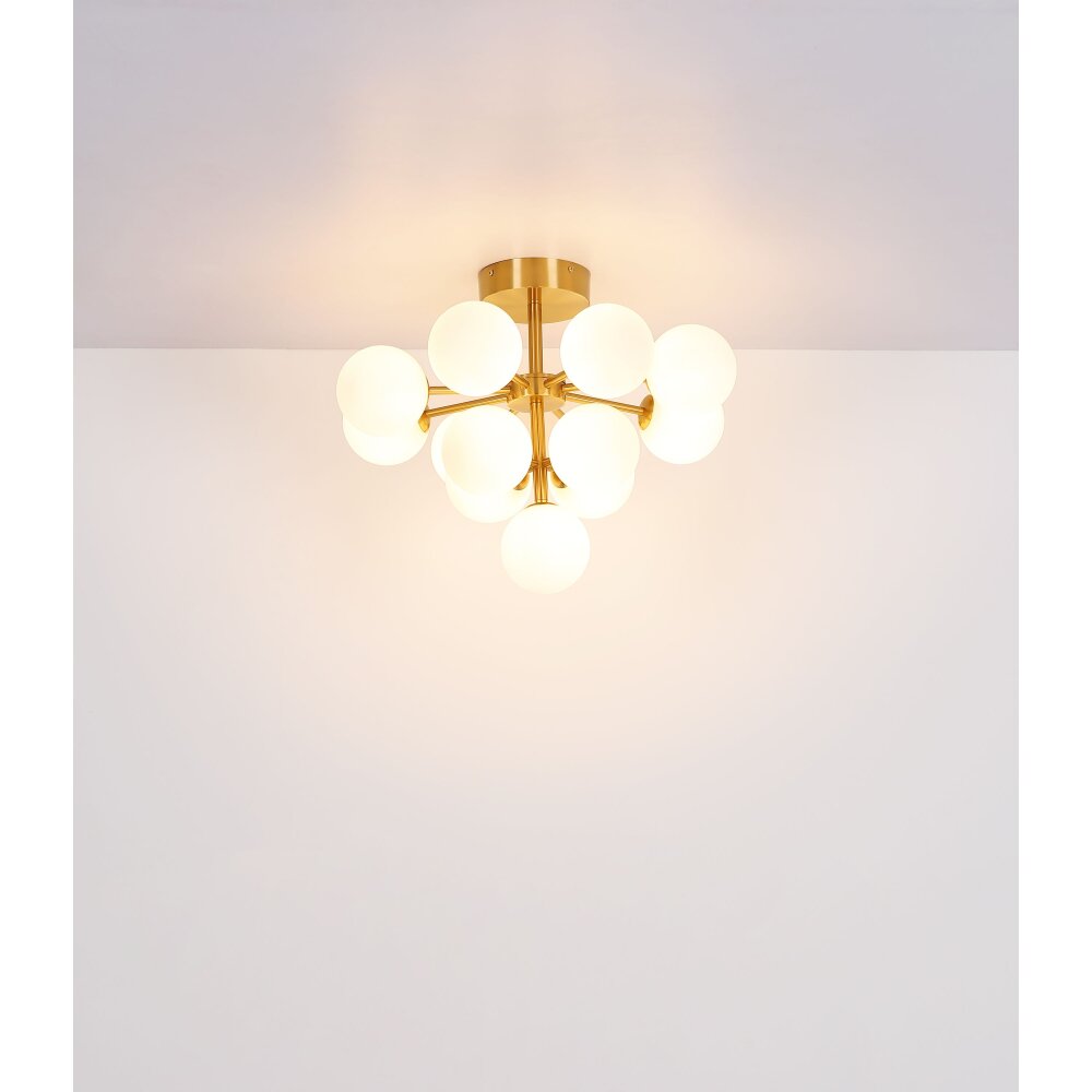 Globo lighting Grappy ceiling light gold, 13-light sources