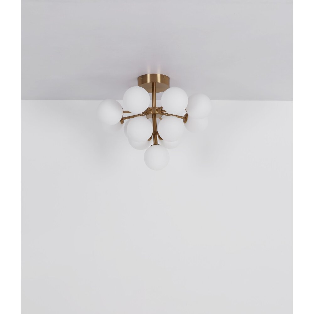 Globo lighting Grappy ceiling light gold, 13-light sources