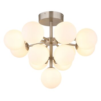 Globo lighting Grappy ceiling light matt nickel, 13-light sources