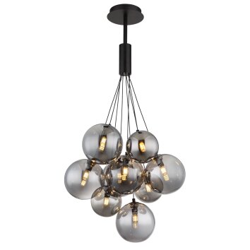 Globo lighting Ballgi hanging light black, 9-light sources